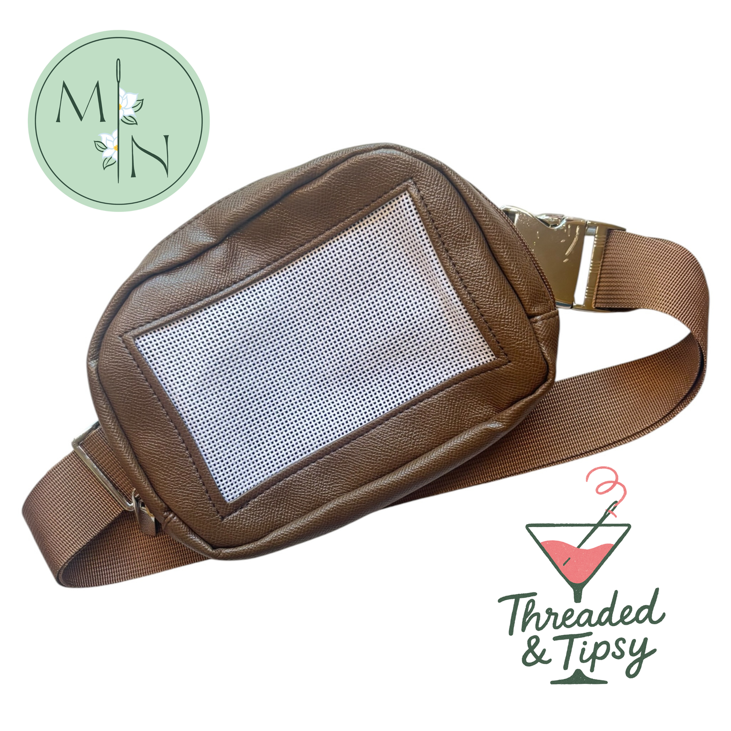 Pre-Finished Stitchable Belt Bag in Chocolate Brown