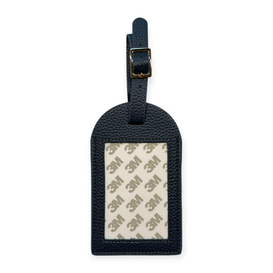 Navy Blue Pebbled Self Finishing Luggage Tag