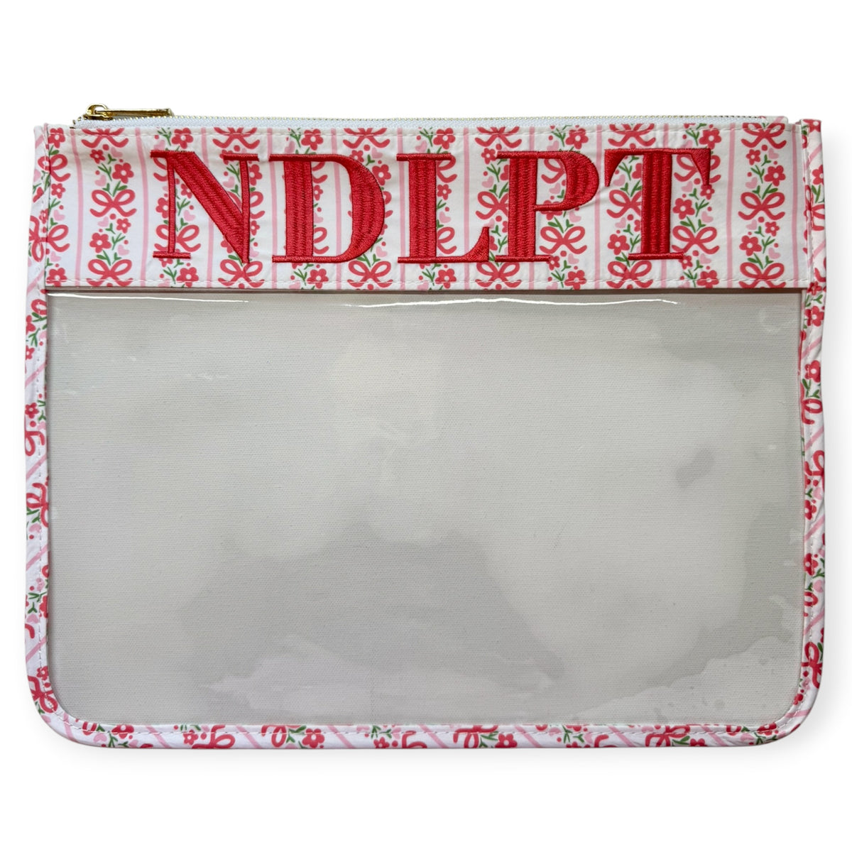 NDLPT Pink Bow Floral Project Bag