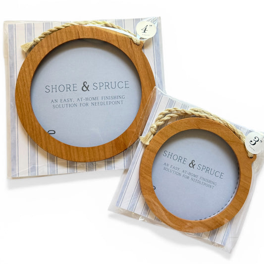 Round Self Finishing Needlepoint Ornament Frame