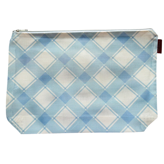 Large Blue Plaid Stitch-able Project Bag