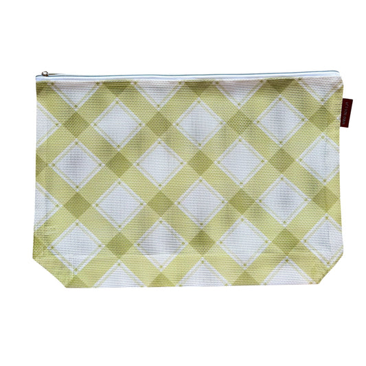 Large Green Plaid Stitch-able Project Bag