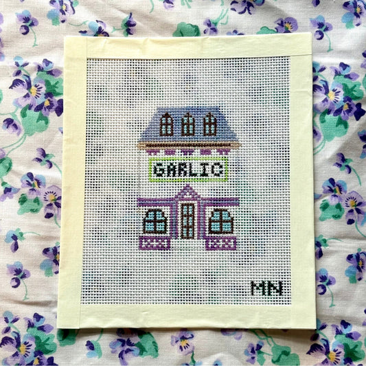 Garlic Shaker Village House Hand Painted Needlepoint Canvas