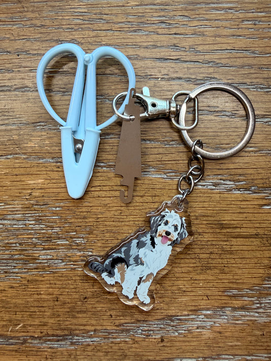 Aussiedoodle Notion Keychain