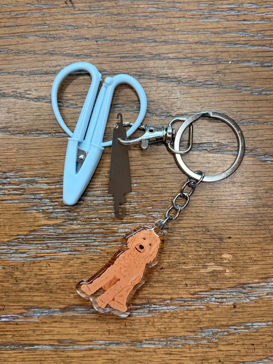 Blonde Doodle Notion Keychain