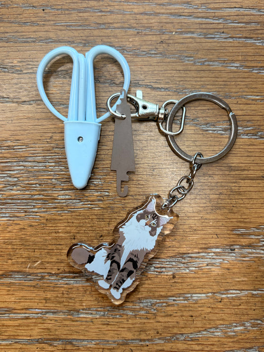 Maine Coon Cat Notion Keychain