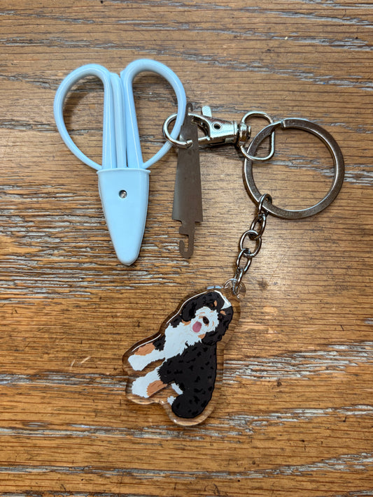 Bernedoodle Notion Keychain