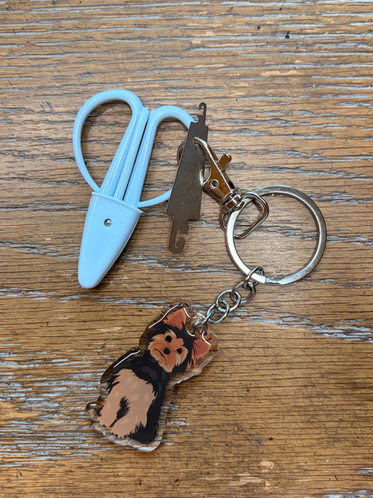Yorkie Notion Keychain